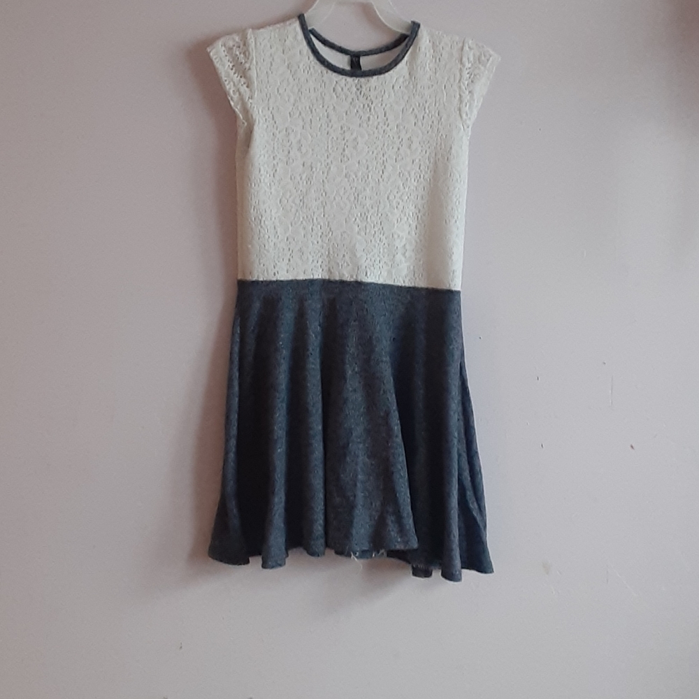 White/Navy Skater Dress size Girls' 12(L)